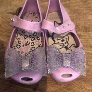 Mini Melissa shoes purple bow sandals